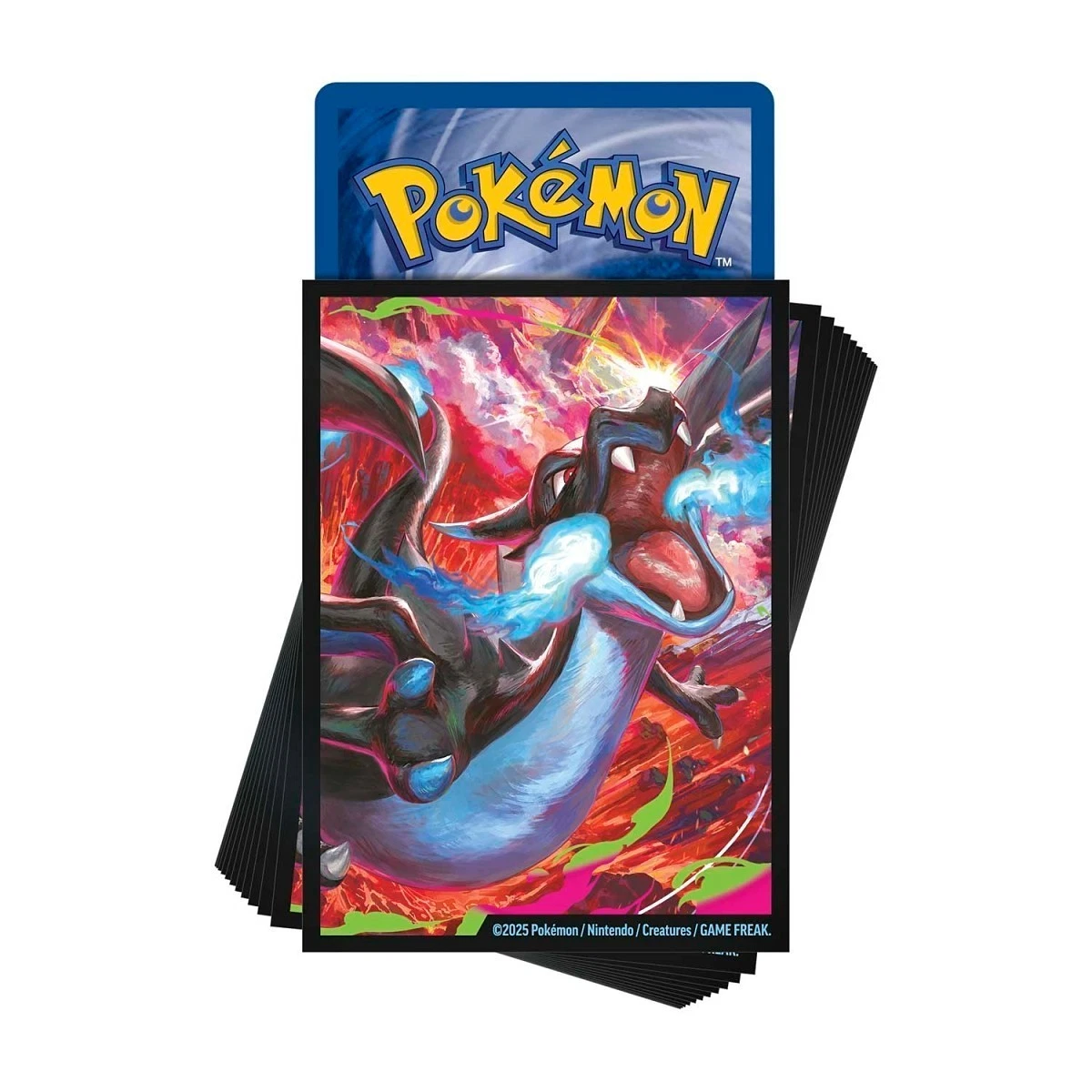 SET SLEEVES, DECK BOX, SEPARADORES, DADOS y MONEDA - Mega Charizard X UPC