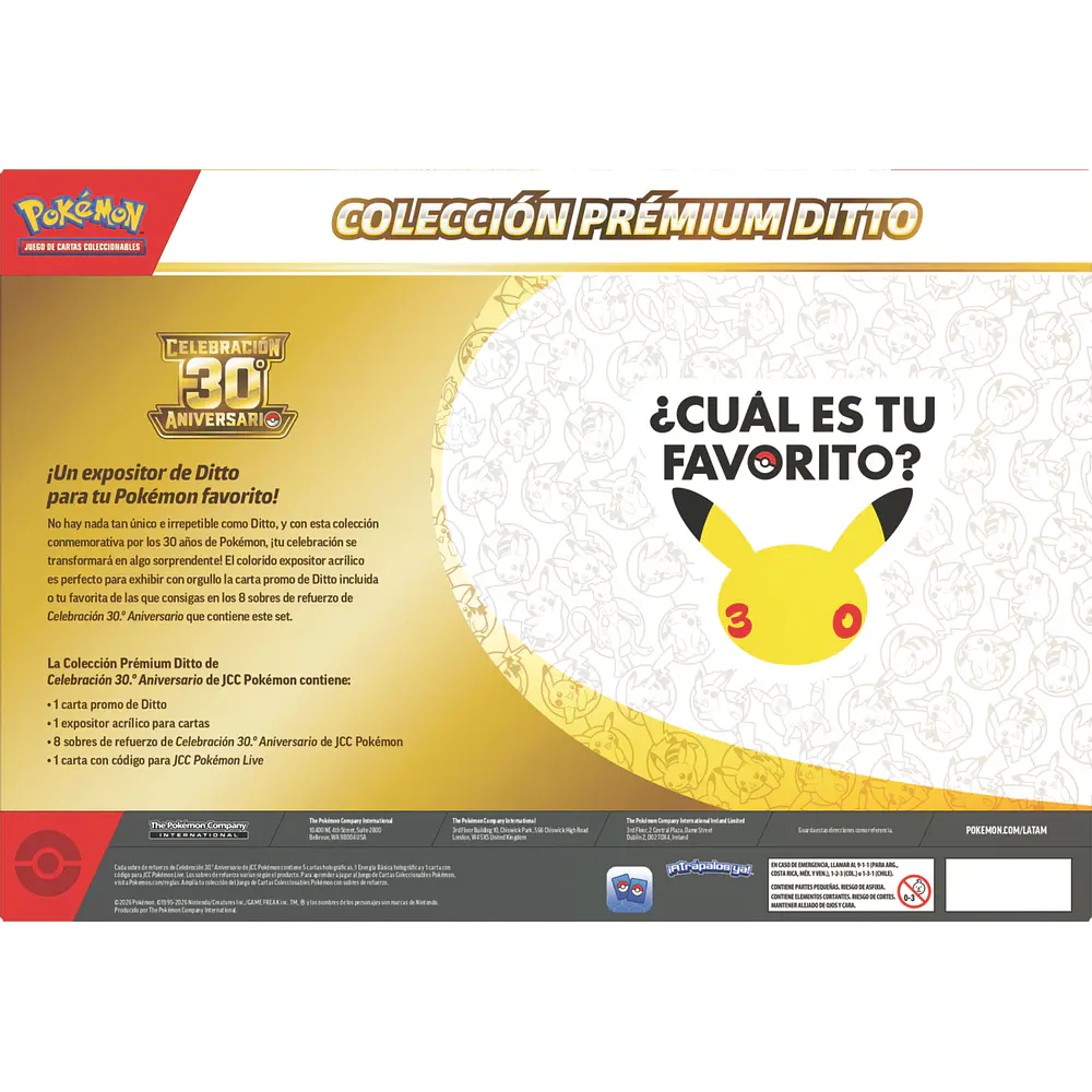 PREVENTA - ESPAÑOL - Pokemon TCG 30th Celebration - Ditto Premium Collection Español