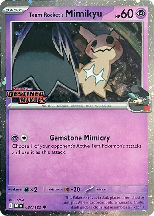 Team Rocket's Mimikyu (Prerelease) - Base deck sellado ESP